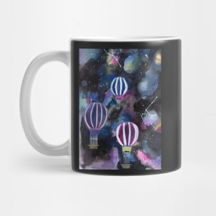 Hot Air Balloons in a Galaxy Sky Mug